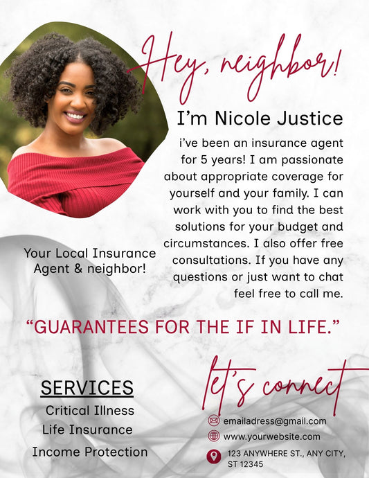 Life Insurance Neighbor Flyer