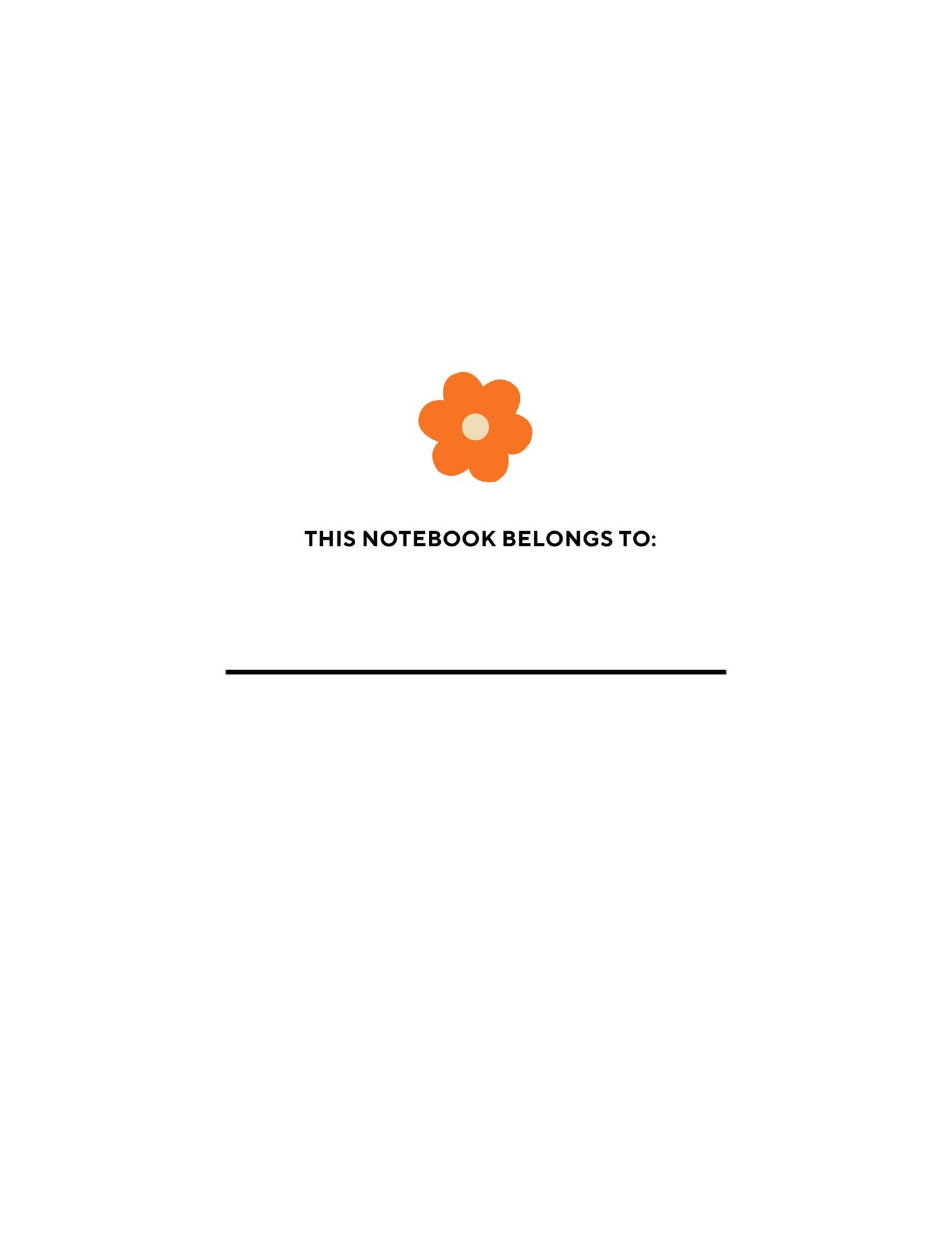Flower Stripe Digital Notebook